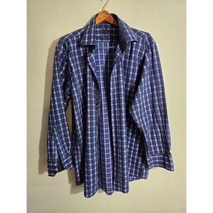 English Laundry Plaid Button Down Long Sleeve‎ Dress Shirt Size 16.5 32/33